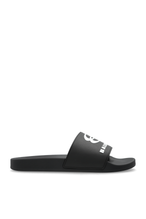 サンダル BALENCIAGA Men Sandals 689031W1SA6 1090 BLACK Men's Pool Slide Sandal in Black/white | Balenciaga US